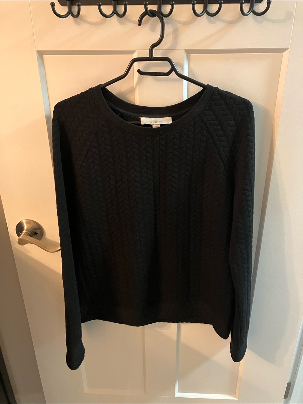 Loft cable knit sweatshirt